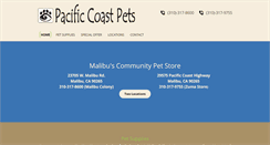 Desktop Screenshot of pacificcoastpetsmalibu.com