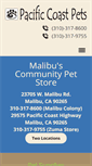 Mobile Screenshot of pacificcoastpetsmalibu.com