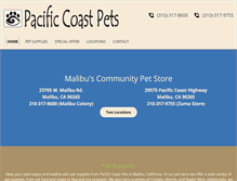 Tablet Screenshot of pacificcoastpetsmalibu.com